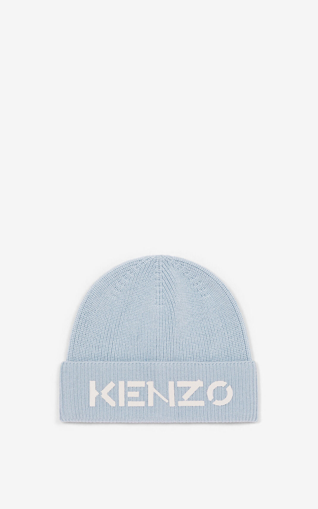 Kenzo Logo knit Beanie Grey For Mens 3065DLOZA
